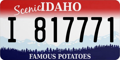 ID license plate I817771