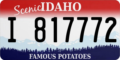 ID license plate I817772
