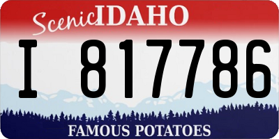 ID license plate I817786