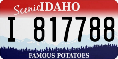 ID license plate I817788