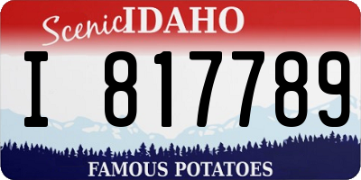 ID license plate I817789