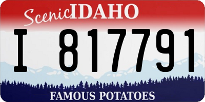 ID license plate I817791