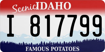 ID license plate I817799
