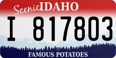 ID license plate I817803