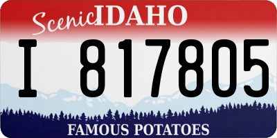 ID license plate I817805