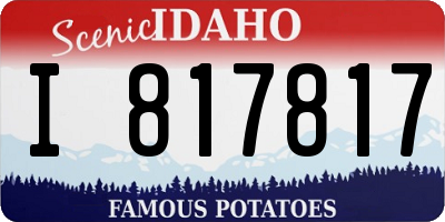 ID license plate I817817