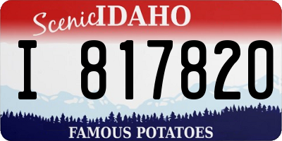 ID license plate I817820