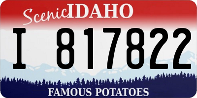 ID license plate I817822