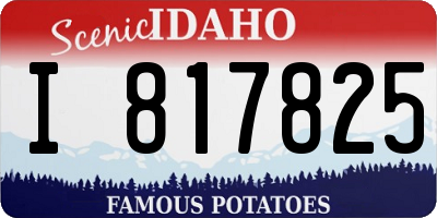 ID license plate I817825