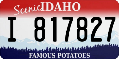 ID license plate I817827
