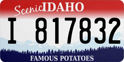 ID license plate I817832