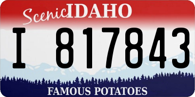 ID license plate I817843
