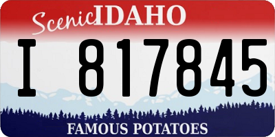 ID license plate I817845
