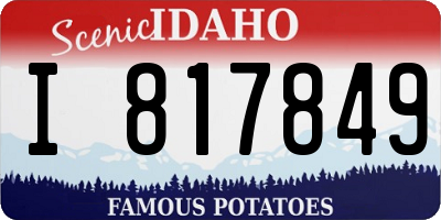 ID license plate I817849