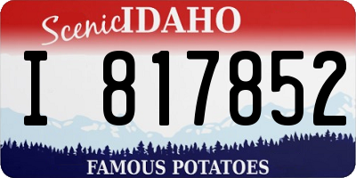 ID license plate I817852