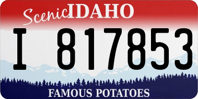 ID license plate I817853