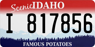 ID license plate I817856