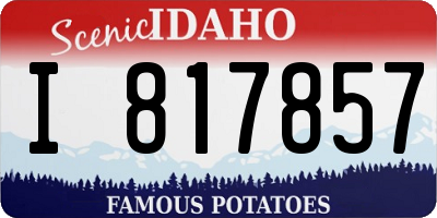 ID license plate I817857
