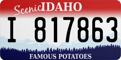 ID license plate I817863
