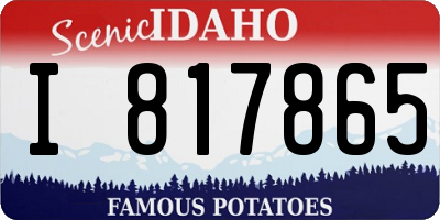 ID license plate I817865