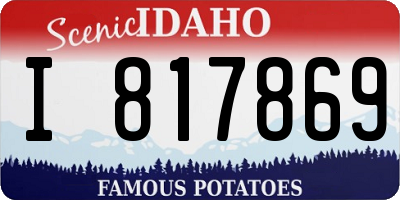 ID license plate I817869