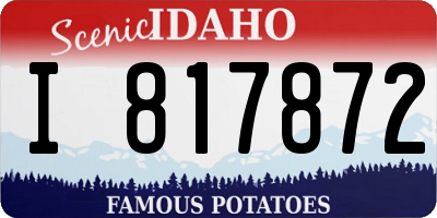 ID license plate I817872