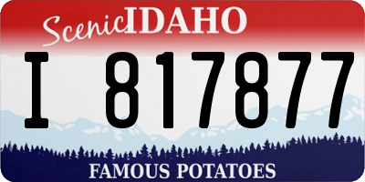 ID license plate I817877