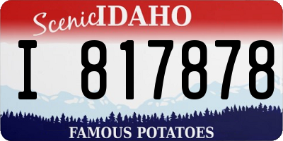 ID license plate I817878
