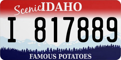 ID license plate I817889