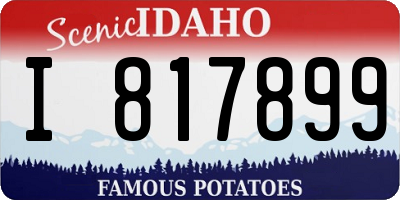 ID license plate I817899