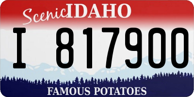 ID license plate I817900