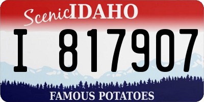 ID license plate I817907