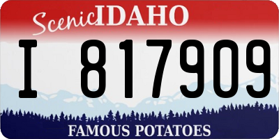 ID license plate I817909