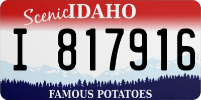 ID license plate I817916