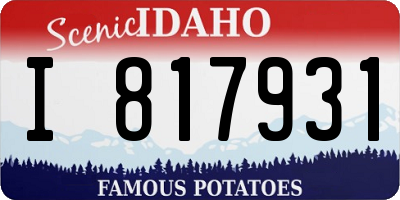 ID license plate I817931