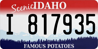 ID license plate I817935