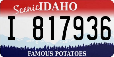 ID license plate I817936