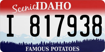 ID license plate I817938