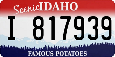 ID license plate I817939