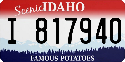 ID license plate I817940