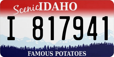 ID license plate I817941