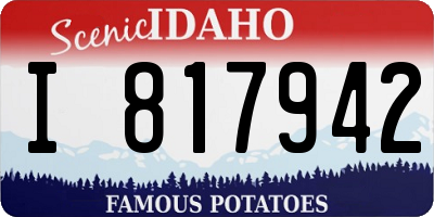 ID license plate I817942