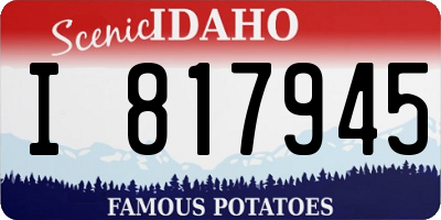 ID license plate I817945