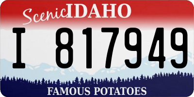 ID license plate I817949