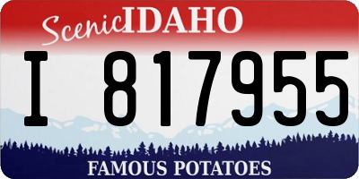 ID license plate I817955