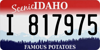 ID license plate I817975