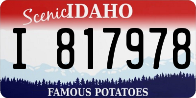 ID license plate I817978