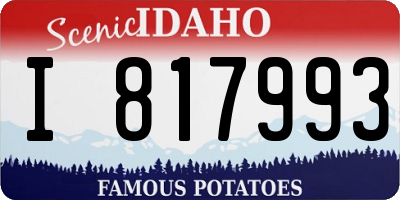ID license plate I817993