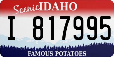 ID license plate I817995