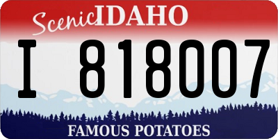 ID license plate I818007